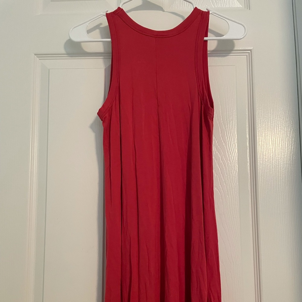 red tank top dress long